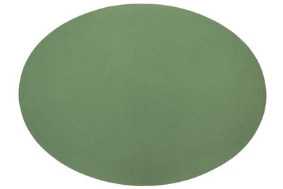 Tovaglietta Ovale Ecopelle 33x45 cm Verde Dill - Tirolix