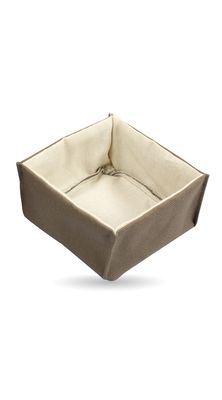 Abert - Cestino Pane Quadro 14 x 14 cm Marrone/Beige