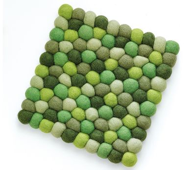 Sottopentola quadrato 21 x 21 cm Verde Lana - cilio