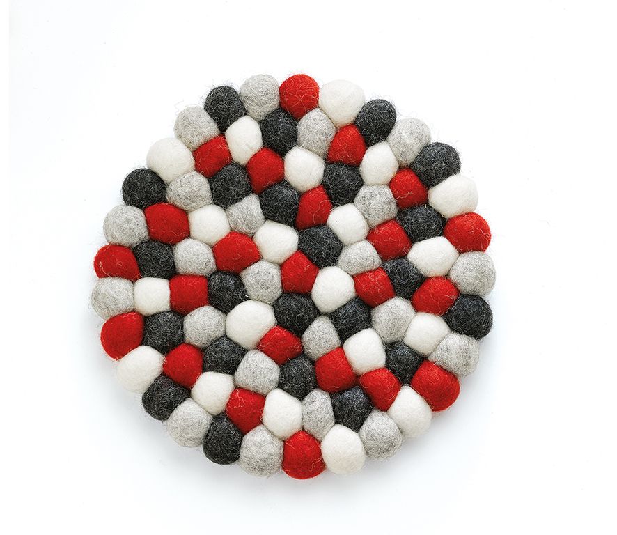 Sottopentola rotondo 21 cm Rosso Lana - cilio