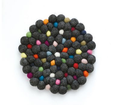 Sottopentola rotondo 21 cm Nero Lana - cilio