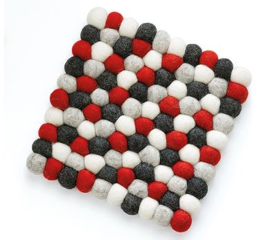 Sottopentola quadrato 21 x 21 cm Rosso Lana - cilio