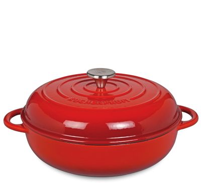 Küchenprofi - Casseruola con coperchio alto rosso 28 cm