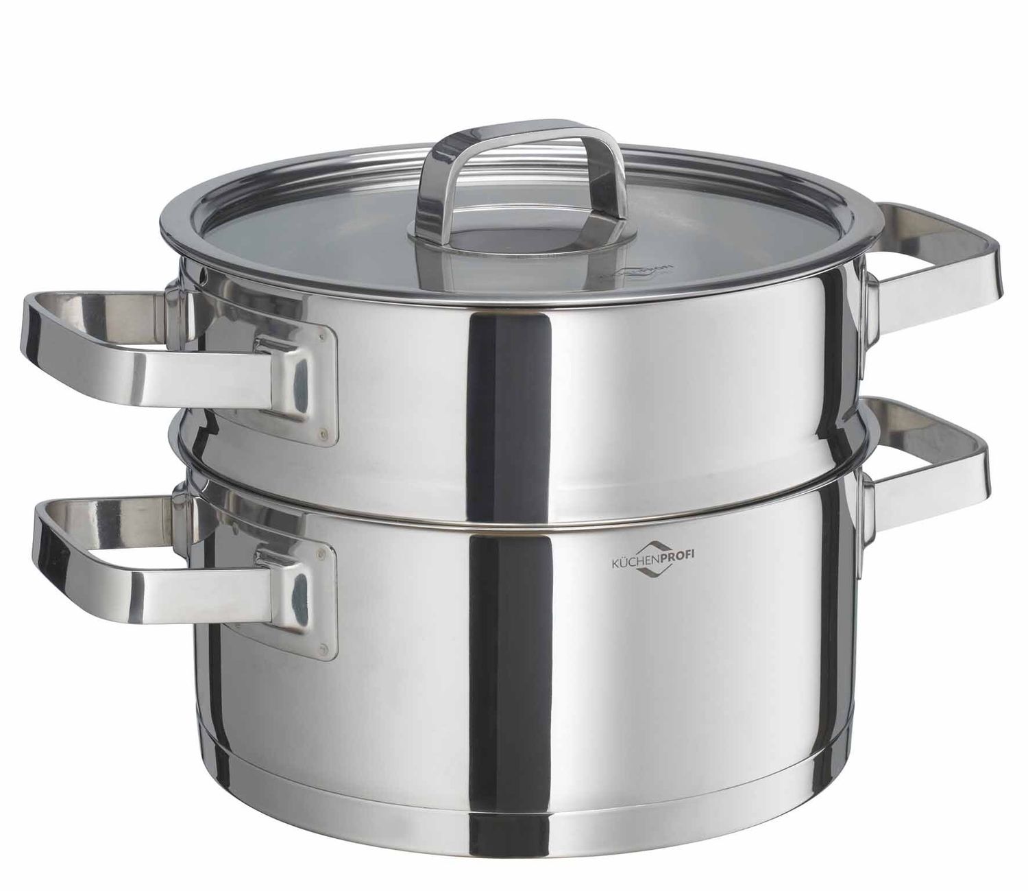 Küchenprofi - Pentola con inserto a vapore 20 cm