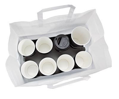 Firstpack - Sacchetto con manici bianco 32 x 20 x 25 cm