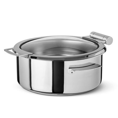 Abert - Scaldavivande Tondo Con Coperchio 33 cm Cosmo Argento