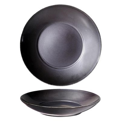 Costa Verde - Piatto Fondo Coupe 29 cm Nero Saturno Angry