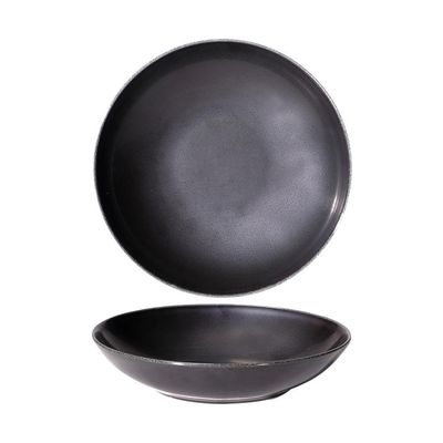 Costa Verde - Piatto Fondo Coupe 24 cm Nero Saturno Angry