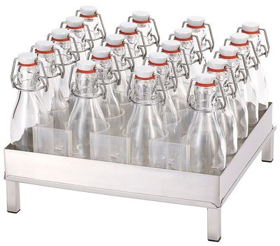 Frilich - 20 bottiglie con supporto 25h cm Raiser Inox