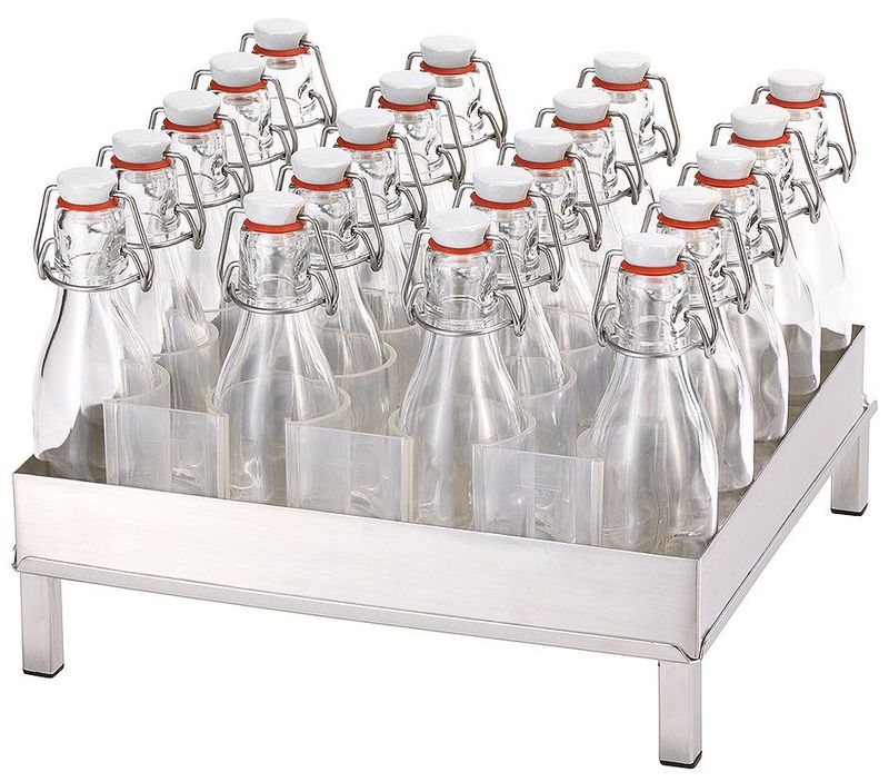 Frilich - 20 bottiglie con supporto 25h cm Raiser Inox