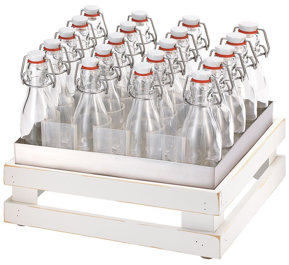 Frilich - 20 bottiglie con supporto 29h cm Raiser Vintage
