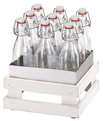 Frilich - 9 Bottiglie con supporto 29h cm Raiser Vintage