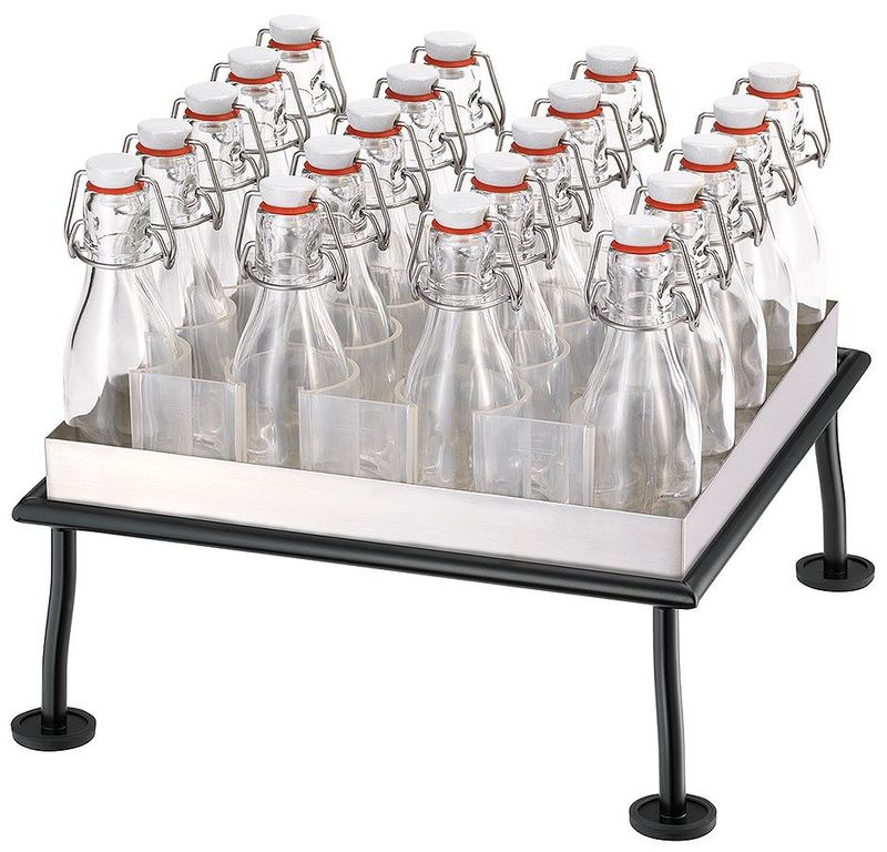 Frilich - 20 bottiglie con supporto 30h cm Raiser Rustic