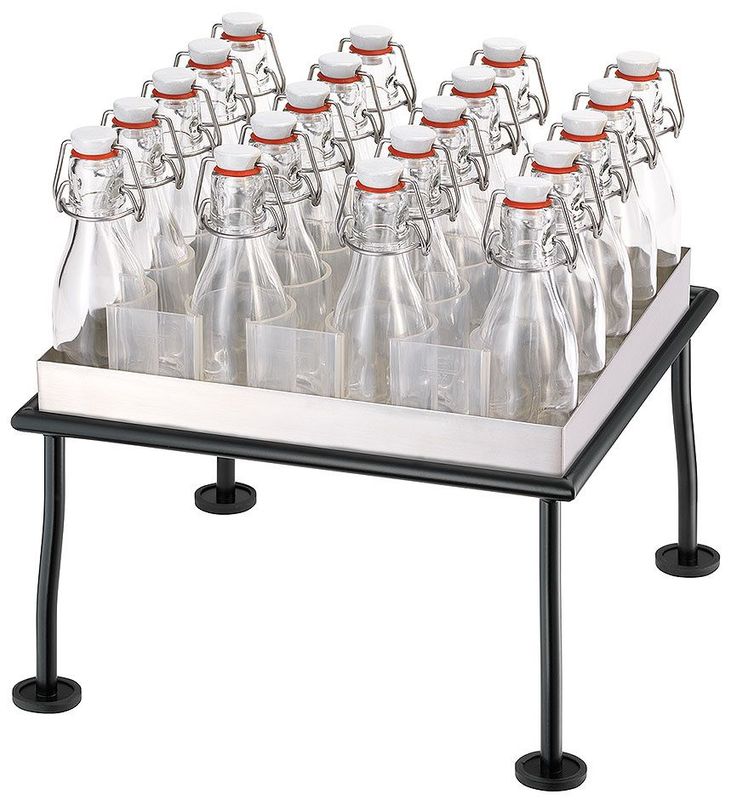 Frilich - 20 bottiglie con supporto 35h cm Raiser Rustic