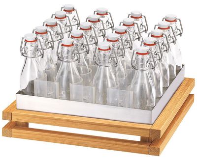 Frilich - 20 bottiglie con supporto 26h cm Raiser Oak