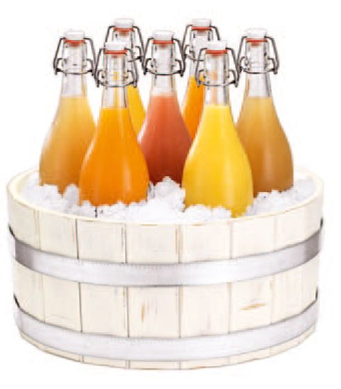 Frilich - Botte in legno 36,3 cm Carafine Vintage