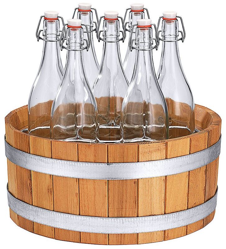 Frilich - Botte in legno 36,3 cm Carafine Nature