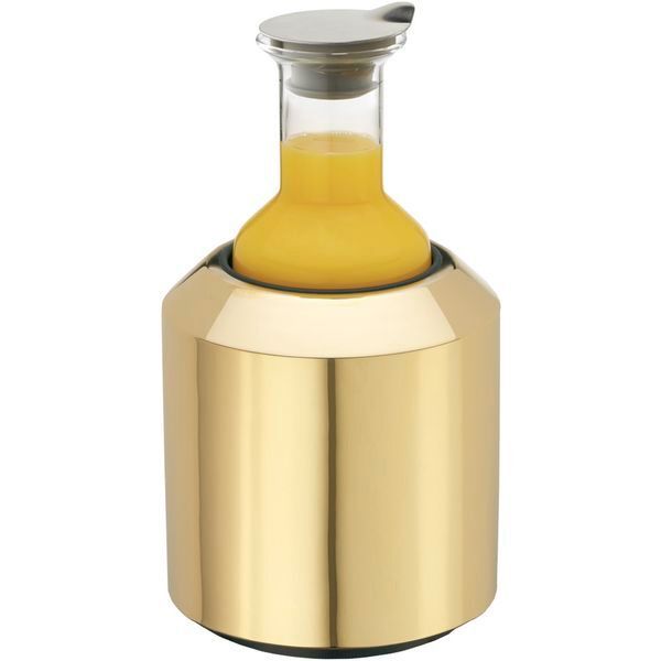Frilich - Caraffa in vetro con supporto raffreddato Gold 1,2 l Carafine