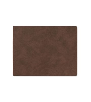 Lind DNA - Tovaglietta Nupo Square dark brown 26,5x34,5 cm