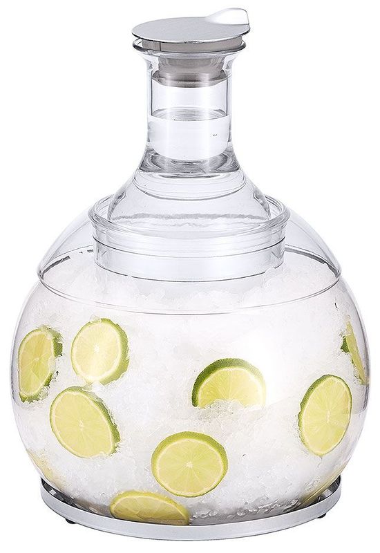 Frilich - Caraffa in plastica con supporto e coperchio 1,2 l  Carafine