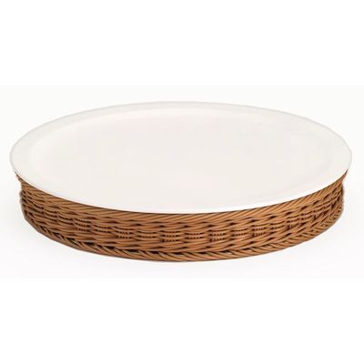 Frilich - Piatto in porcellana con supporto 41 cm Beige Picknick