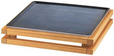Frilich - Piatto con supporto Blu 33 x 33 Raiser Oak