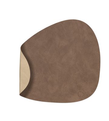 Lind DNA - Tovaglietta Double Curve Cloud brown/Nupo sand 37x44 cm
