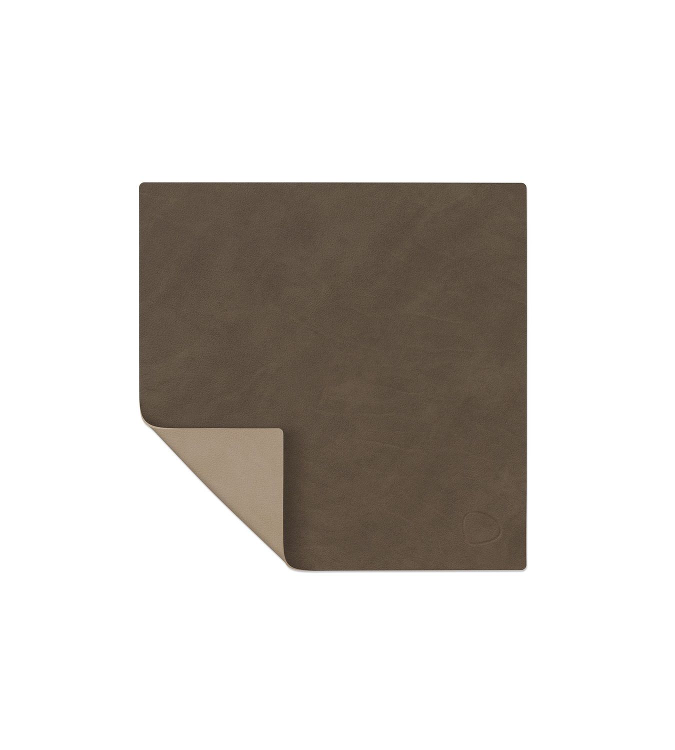 Lind DNA - Tovaglietta Double Square Nupo caviar/Nupo clay brown 28x28 cm