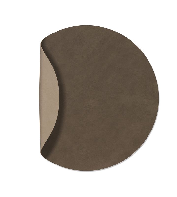 Lind DNA - Tovaglietta Double Circle Nupo caviar/Nupo clay brown 40 cm
