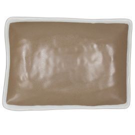 Tognana - Piatto rettangolare 32,8 x 23,8 cm Brown Show Plate Marina &amp; Clay