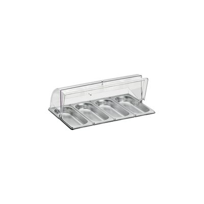 Porta Verdure 4 Scomparti Refrigerato 54,7 x 34,2 cm - Pintinox