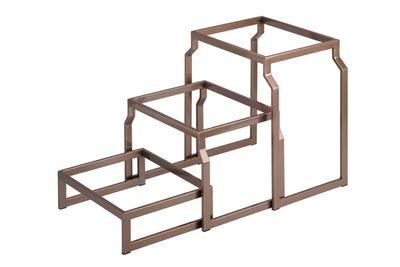 Yegam - Set di alzate in acciaio bronzo GN 1/2 3 livelli