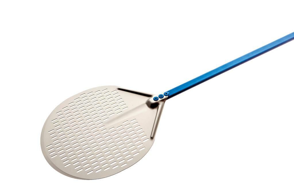 Pala Pizza Tonda Forata 36 cm Azzurra - Gi.Metal