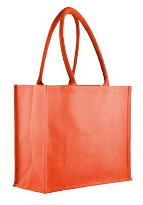 Borsa Juta Colorata 35hX45x15 cm Arancio