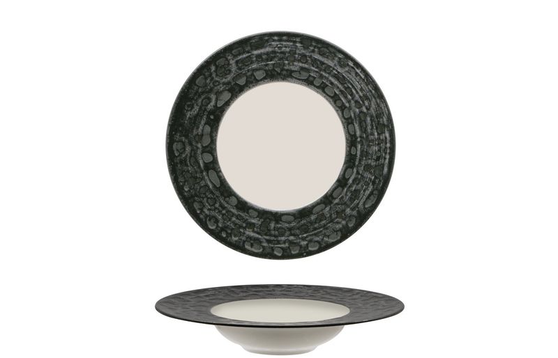 Lioness - Pasta bowl 27,5 cm interno bianco Matheria Black