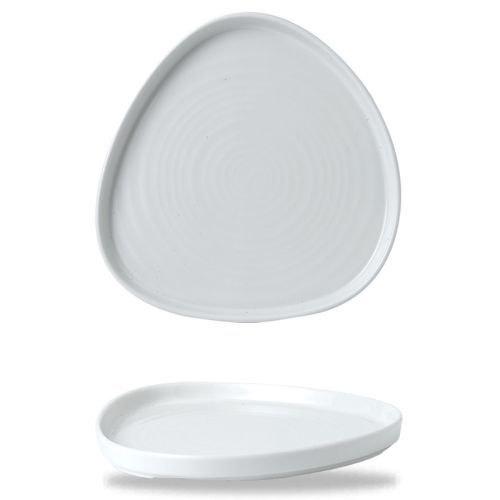 Churchill Piatto triangolare con bordo verticale 20 cm Chefs Plates White