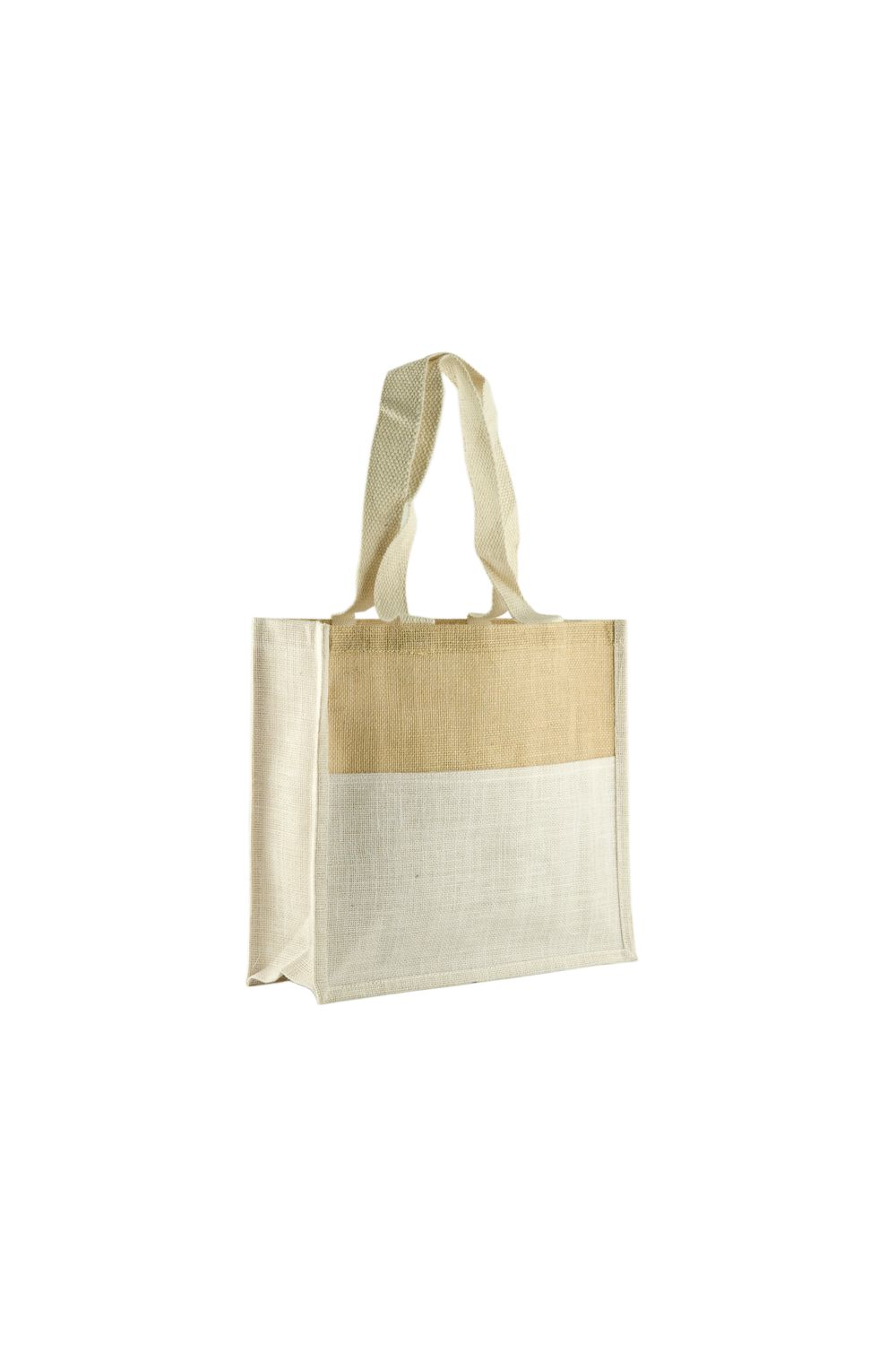 Borsa Juta 27Hx35x15 cm Bianco/Naturale
