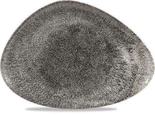 Churchill Piatto triangolare 35,6 x 25 cm Studio Prints Raku Quartz Black