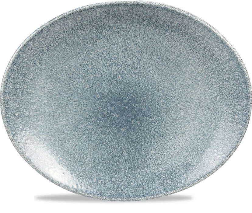 Churchill Piatto ovale 27 x 22,9 cm Studio Prints Raku Topaz Blue