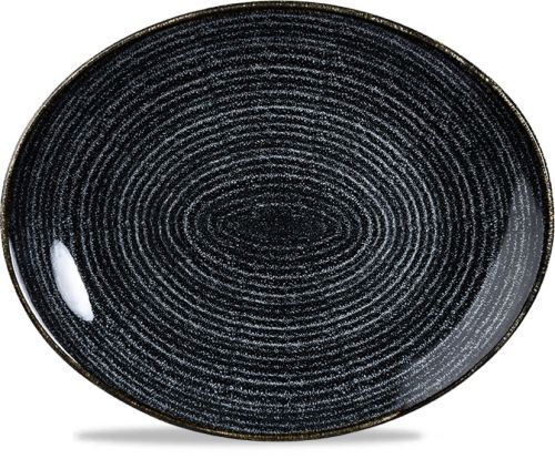 Churchill - Piatto ovale 27 x 22,9 cm Homespun Charcoal Black Studio Prints