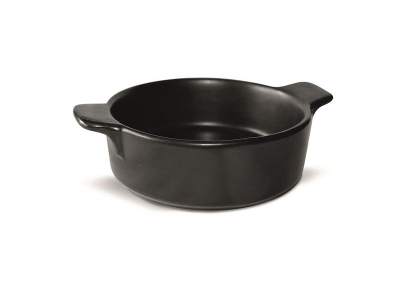 Tegame Tondo 13 x 3,9 cm Stoneware Nero Matt - Mps