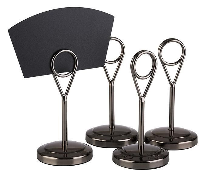 APS - Set 4 porta carte 10,5 x 5 cm Nero