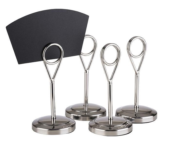 APS - Set 4 porta carte 10,5 x 5 cm Argento