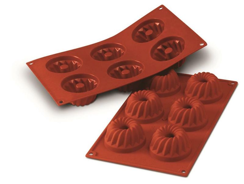 Stampo 6 Gugelhopf 7 cm Classic - Silikomart