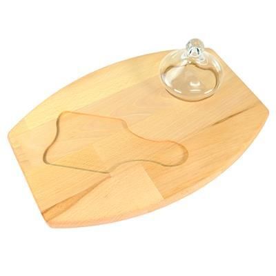 Calder - Tagliere Tartufo Con Campana Vetro 34 x 24 cm