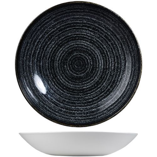 Churchill - Piatto fondo 18,2 cm Homespun Charcoal Black Studio Prints