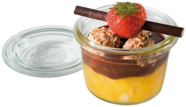 APS -  Set da 12 bicchieri con coperchio "Weck" 0,08L