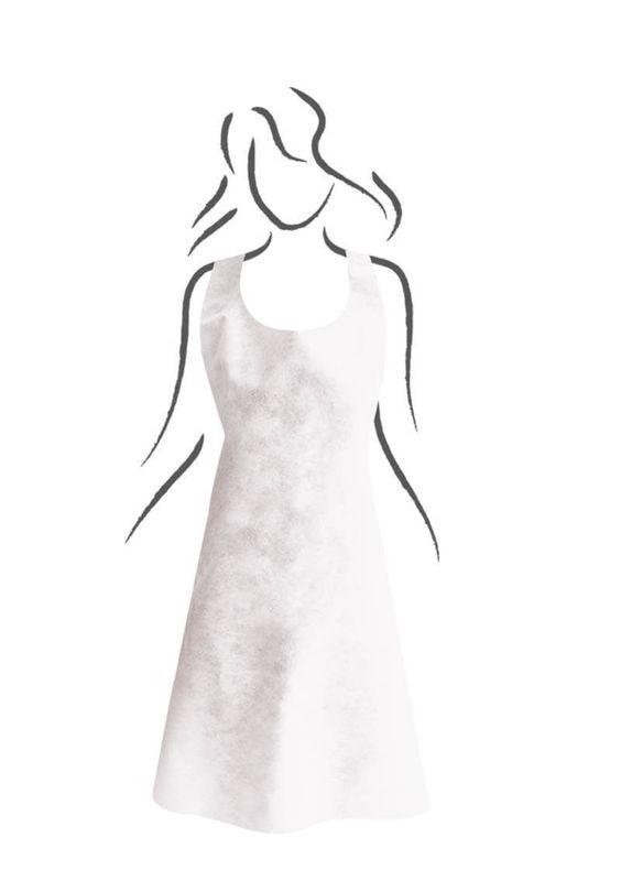 Grembiule Bianco in TNT 82x100 conf 250 pz