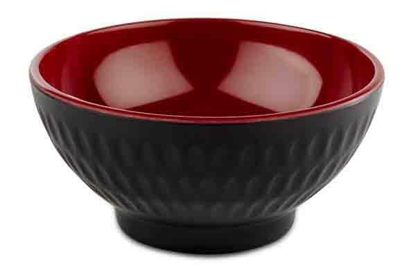 APS - Ciotola "Asia Plus " 9,5 cm Rosso, Nero