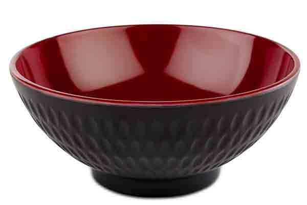APS - Ciotola "Asia Plus" 13 cm Rosso, Nero